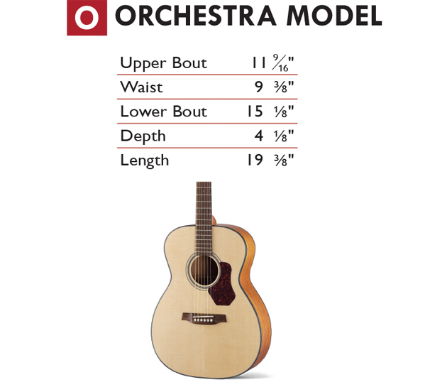 orchestra guitar dimensions